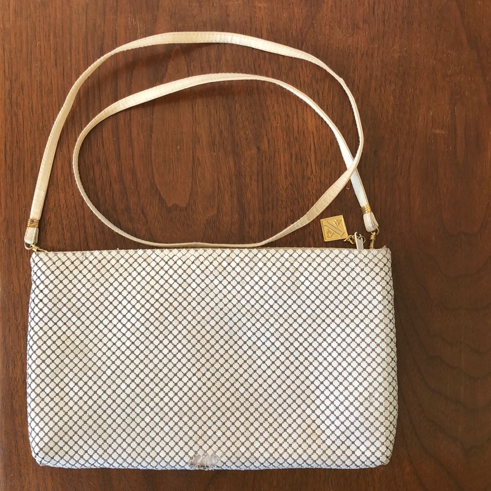 Ivory Whiting & Davis Metal Mesh Bag